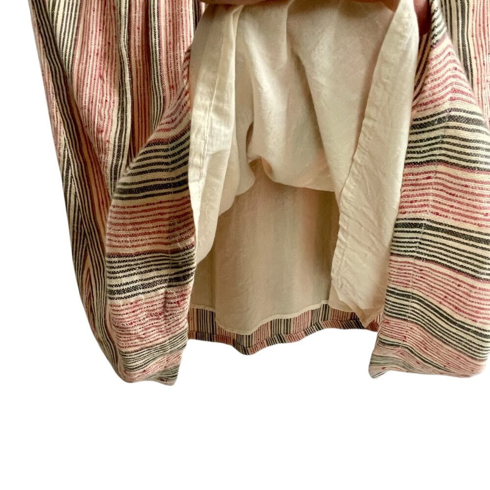 THML Anthropologie Smocked A-Line Striped Midi Dress Cottagecore Sz S - Picture 13 of 16